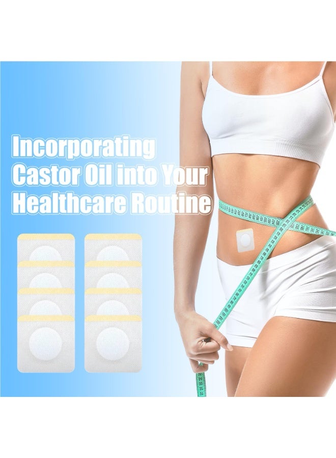 أوشيما 50 قطعة من غلافات زيت الكاستور، غلفانات زيت الكاستور القابلة للتخلص منها، شرائط عناصر مضغوطة عضوية عالية الامتصاص، أوساط كاستور ذاتية التصاق، غلفانات قطنية عضوية - Image 2